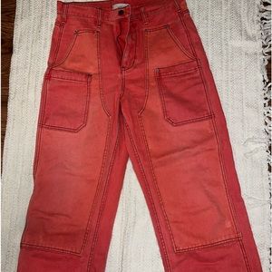 Dark pink carpenter jeans